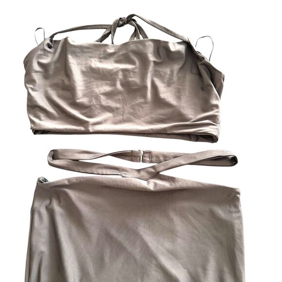 SUPERDOWN Leilani Midi Skirt Set‎ Grey Small - Picture 5 of 6